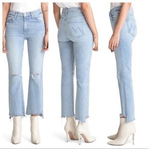 Mother Denim - The Insider Crop Step Chew Drinking By The Pool Size 28